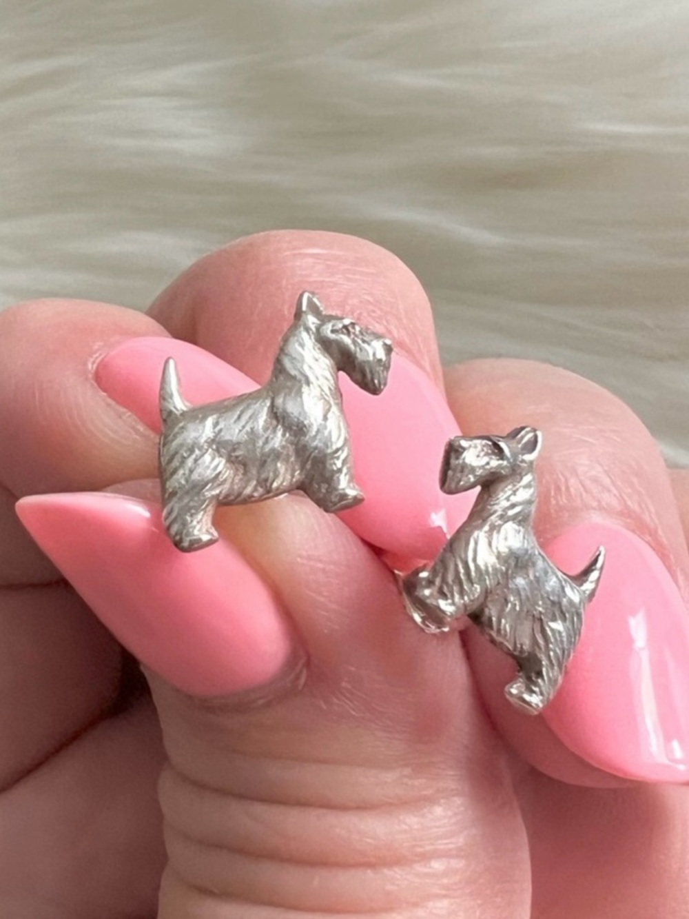 James Avery ULTRA RARE Scottie pup puppy dog Scottish terrier earrings